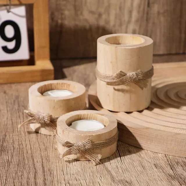 Holz-Teelichthalter 3