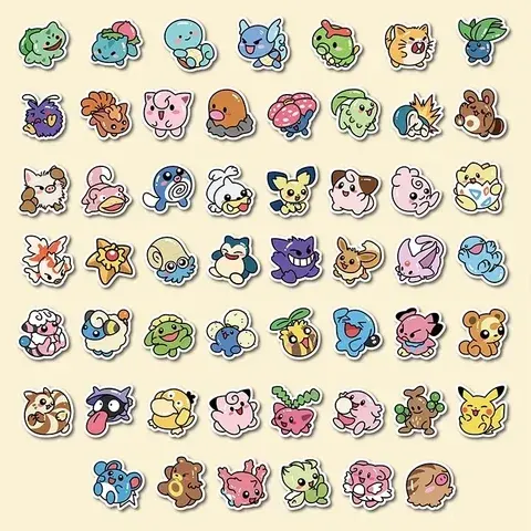 Kawaii-Anime-Sticker-Set, 50 Stück, Laptop