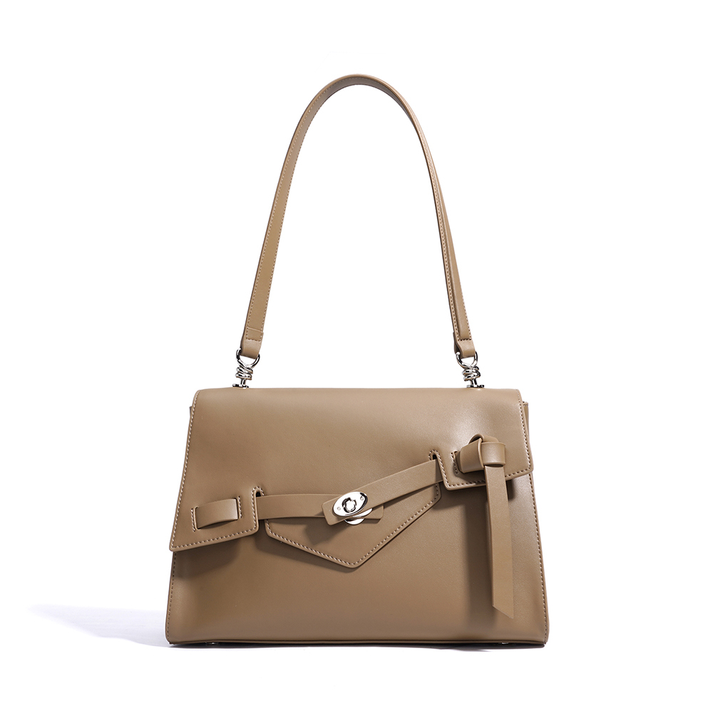 Vintage Schultertasche aus Spaltleder