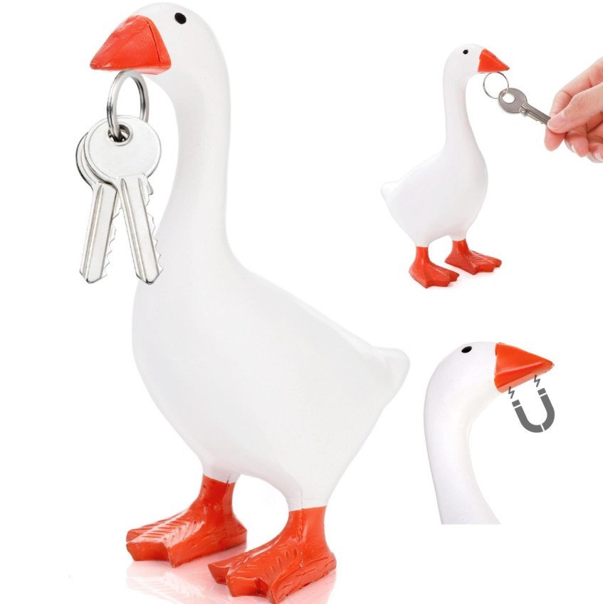 Harz-Gans Schlüsselanhänger mit Magnet