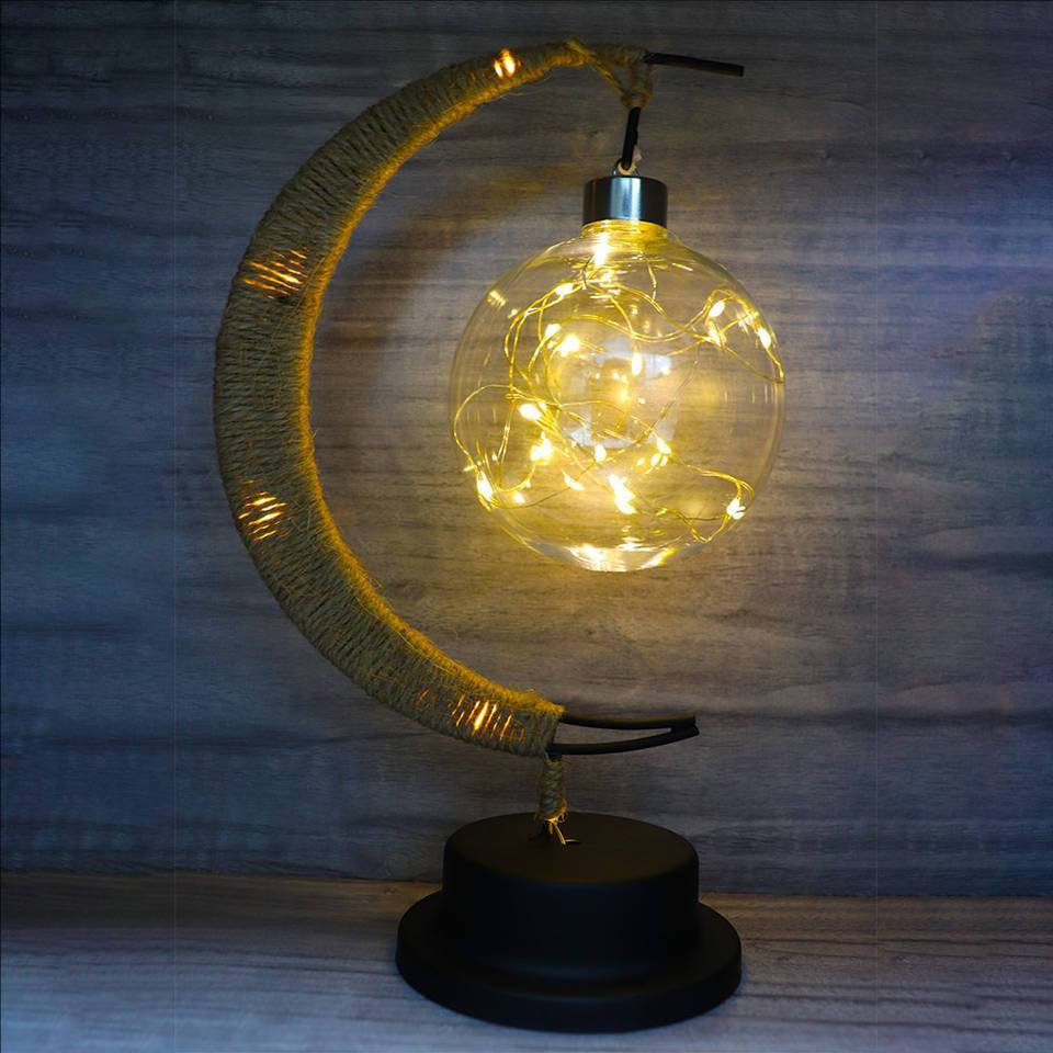 Dimmbare Halbmond-Tischlampe mit Islam-Dekor 3