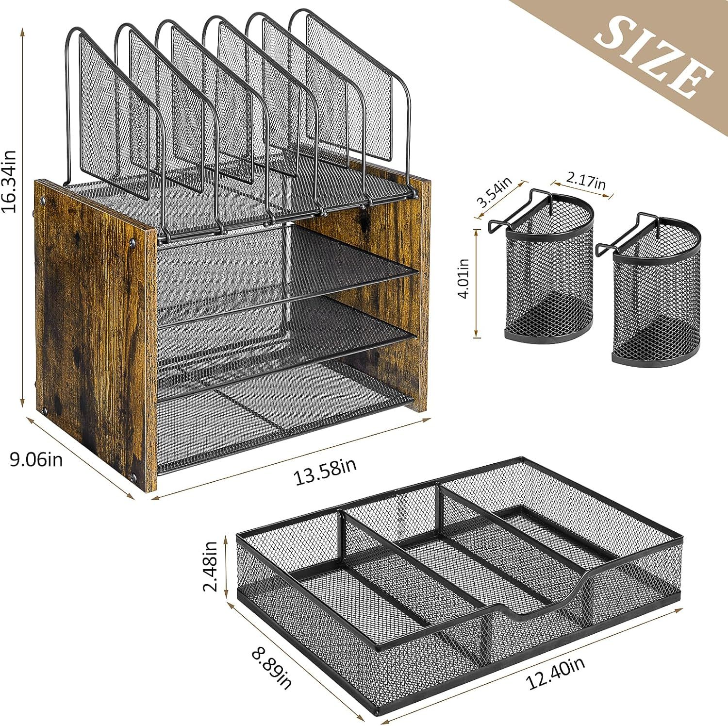 Faltbarer Schreibtisch-Organizer aus Mesh 2