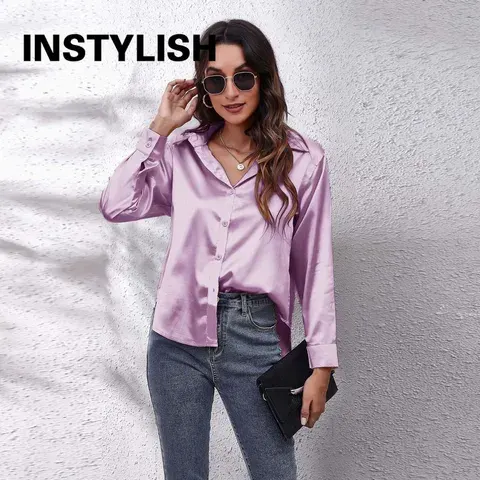 Satinbluse