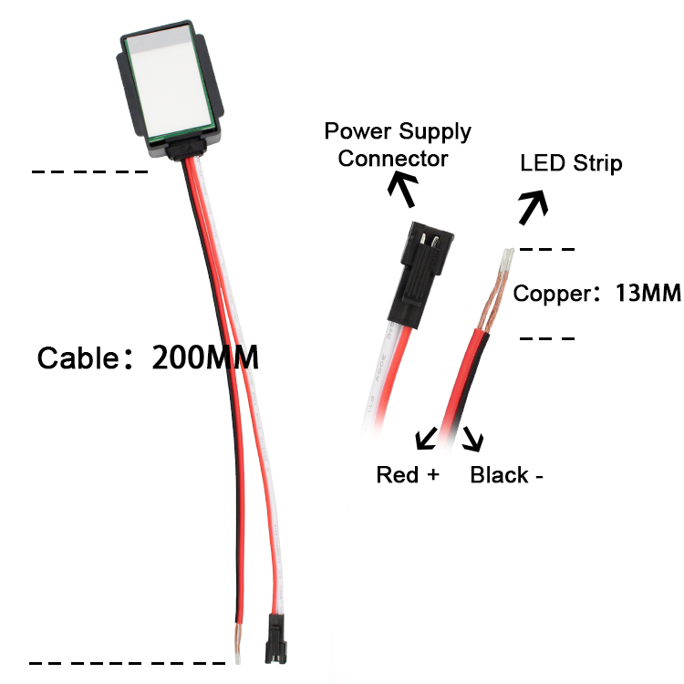 LED-Badspiegel mit Touch-Sensor und Schranklicht 3