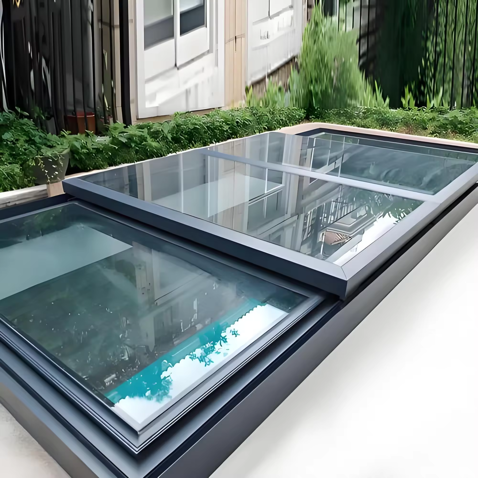 Schiebbares Aluminium-Oberlicht mit Lüftung 3