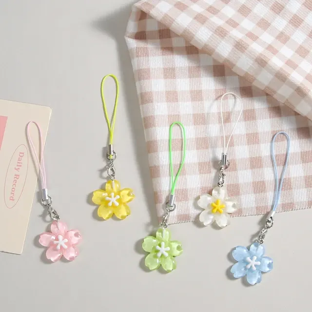 Bunter Sakura-Blumen-Handyanhänger für Frauen 2