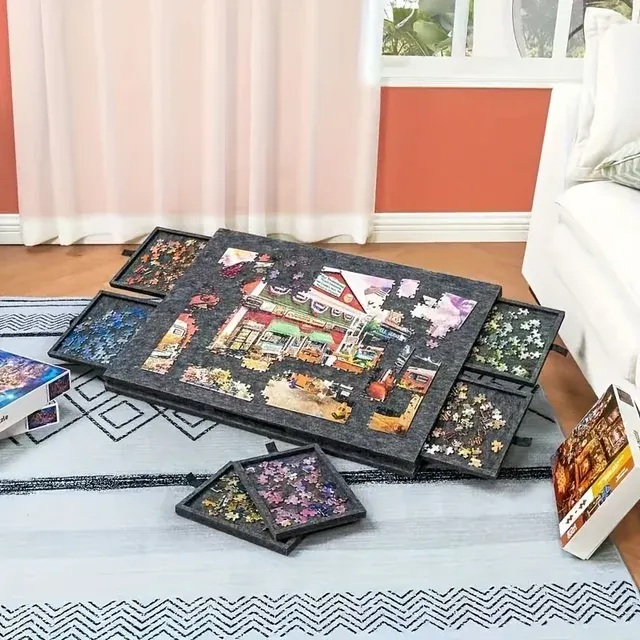 Puzzletisch mit Schubladen 2