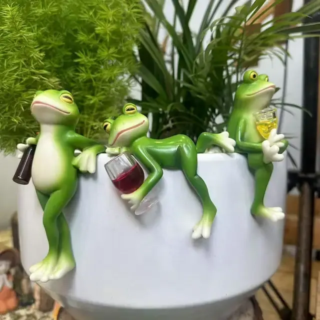 Hängende Harz-Froschfigur 3