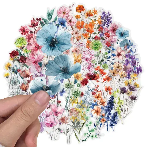 Transparente Blumen-Sticker