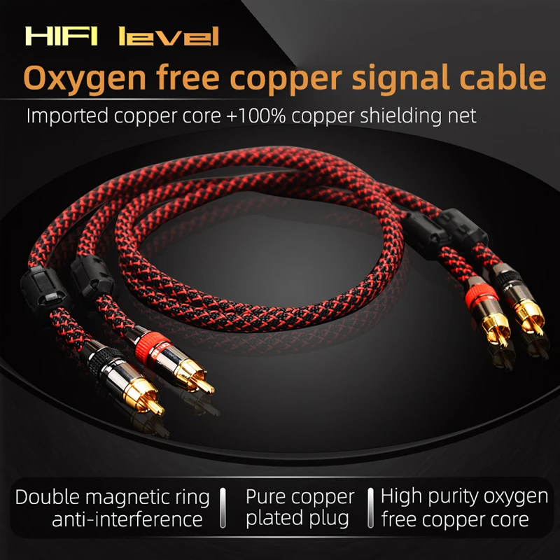 Hi-Fi-RCA-Audiokabel, 4N OFC, Cinch-Paar 2
