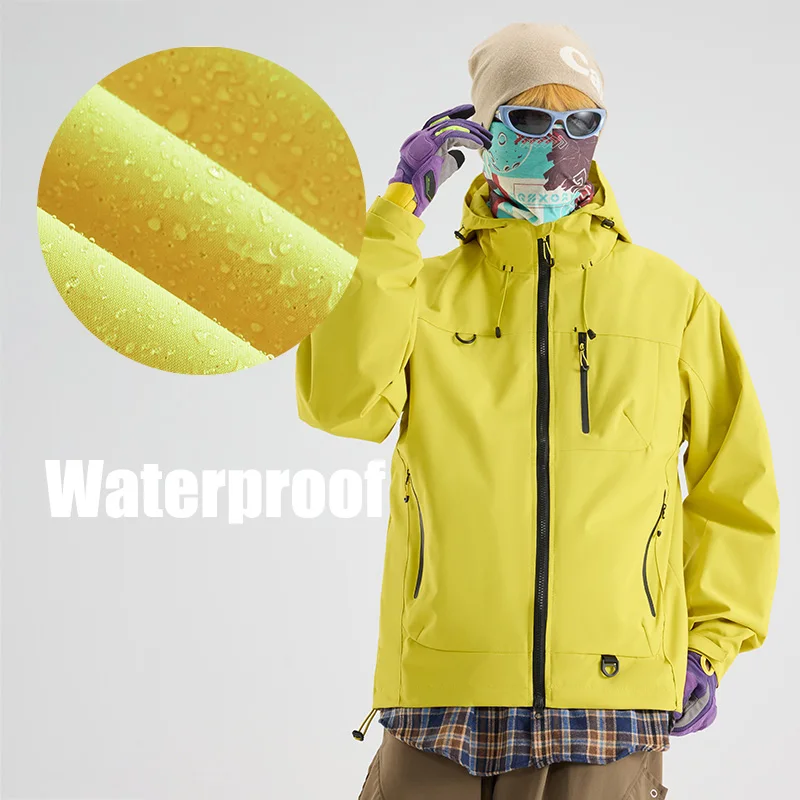 Wasserdichte Herbst-Windjacke mit Kapuze 2