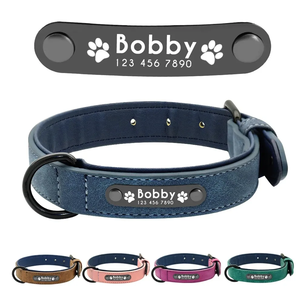 Lederner Hundehalsband-Namensschild 2