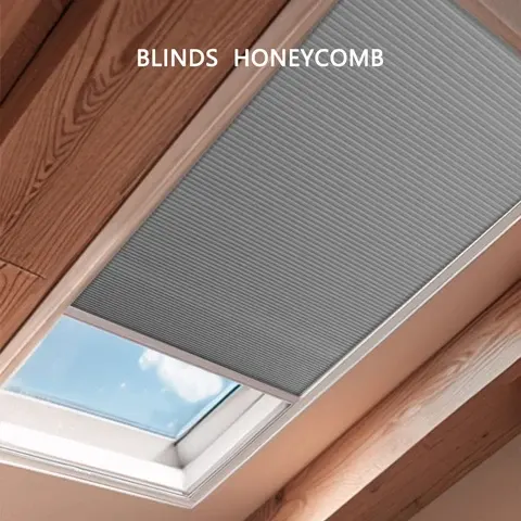 Motorisiertes Dachfenster-Wabenplissee