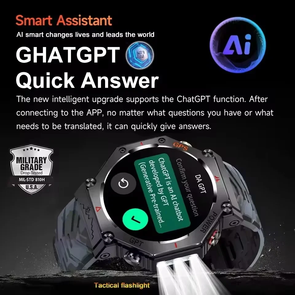 Outdoor-Smartwatch mit Kompass und Höhenmesser 4