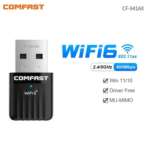 WLAN-USB-Adapter WiFi6 AX600 Treiberfrei