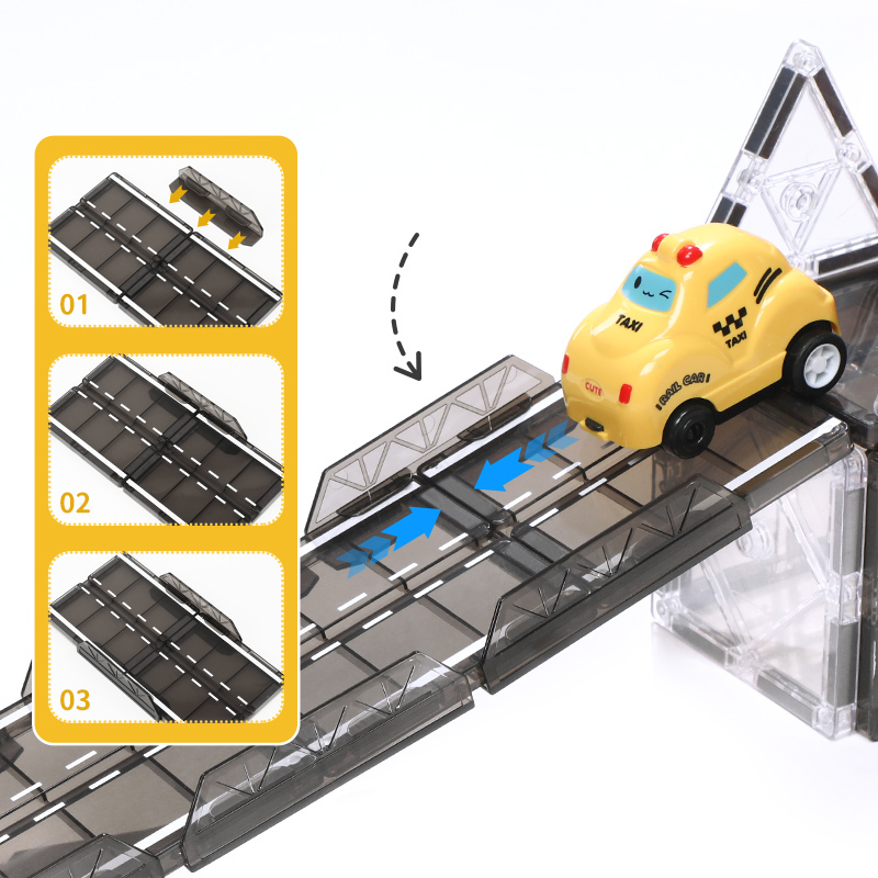Magnetische Rennbahn-Bausteine für Kinder 2