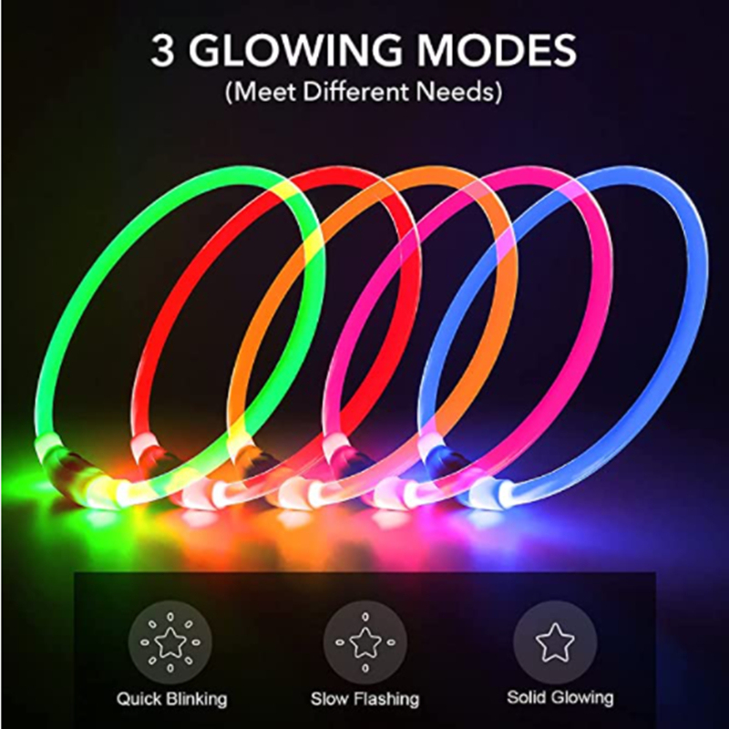 Wasserdichtes LED-Hundehalsband mit USB-Ladefunktion 4