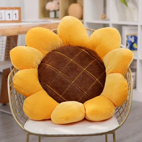 Sonnenblumen-Plüschkissen