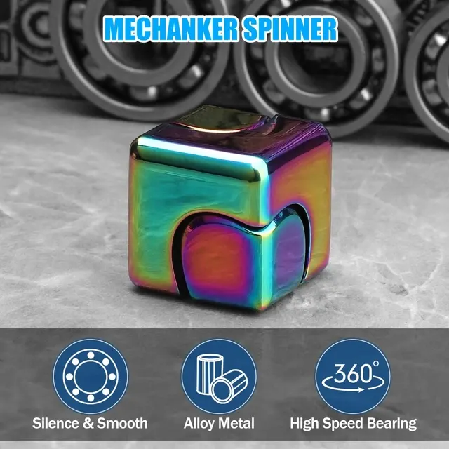 Metall-Würfel-Fidget-Spinner mit 3D-Puzzle 4