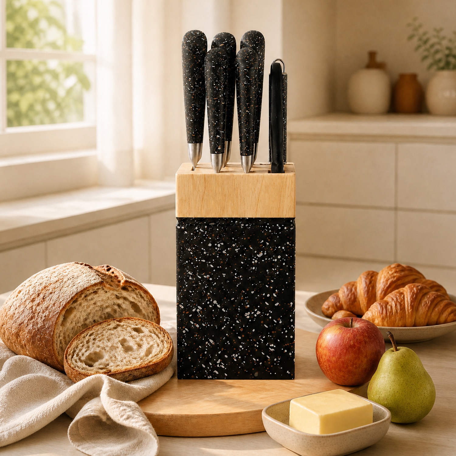 Messerset mit Block