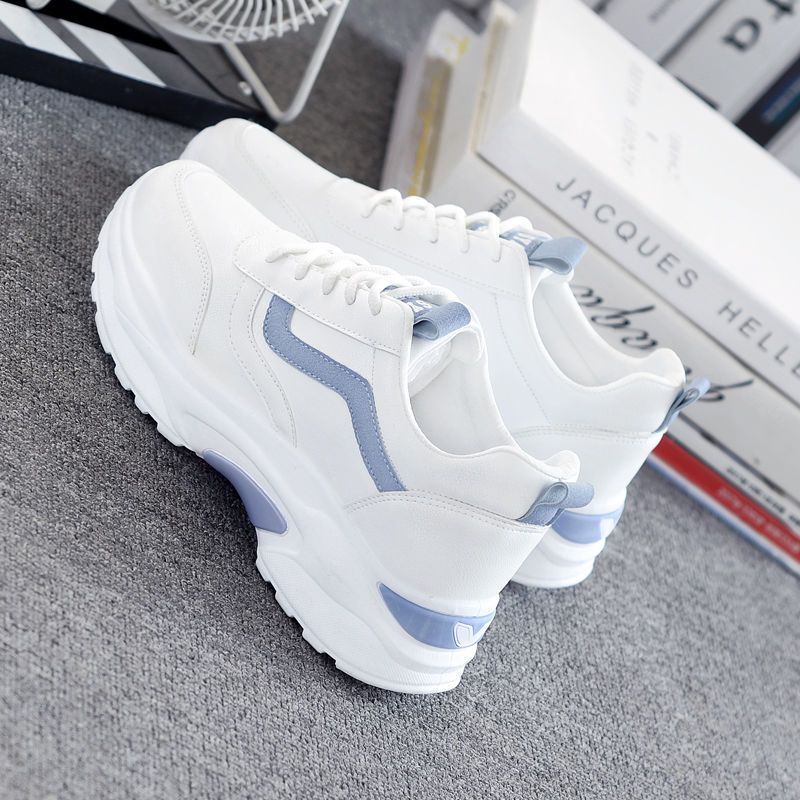 Weiße Damen-Plateausneaker mit Pink-Akzenten 3