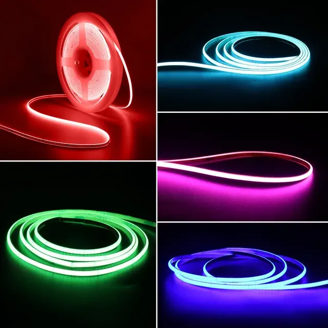 Flexibles COB-LED-Lichtband mit Dimmer, Bunt 3