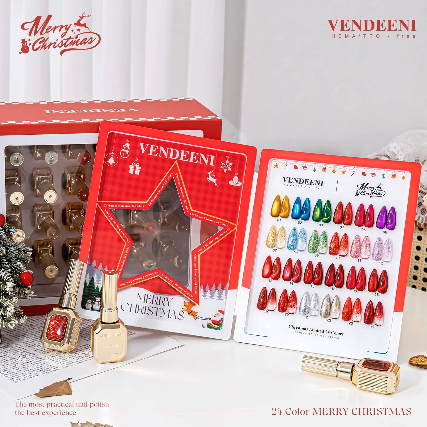 Weihnachts-Gel-Nagellack-Set mit 24 Farben