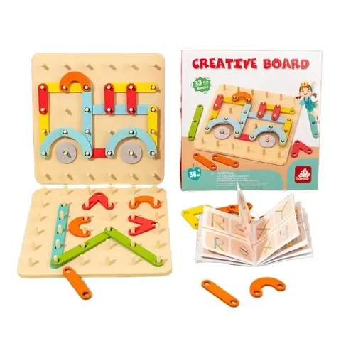 Geometrisches Montessori Holz-Steckspiel