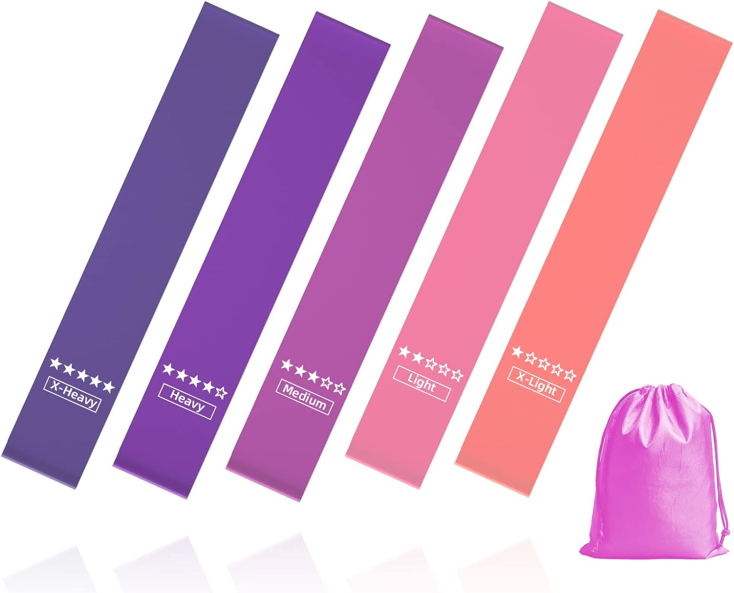 5-teiliges Set Latex-Widerstandsbänder 3
