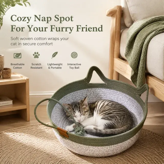 Rattan-Katzenbett 2