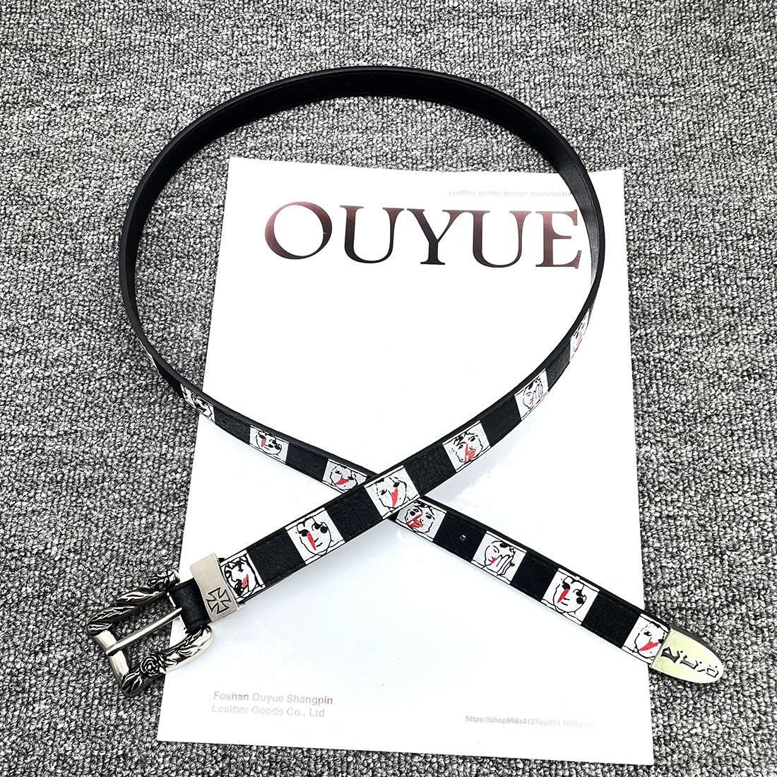 Unisex Vegan PU-Gürtel mit Silberschnalle 4