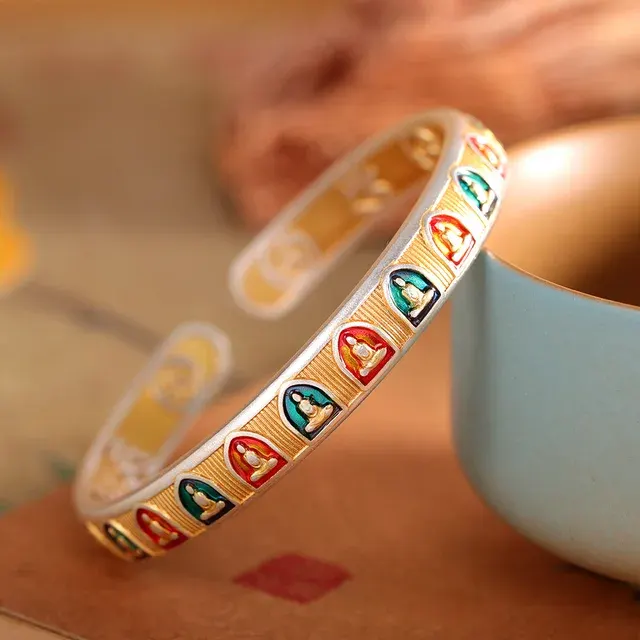 Emaille-Mantra-Armreif 1