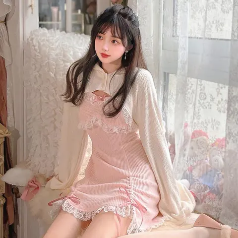 Strick-Trägerkleid