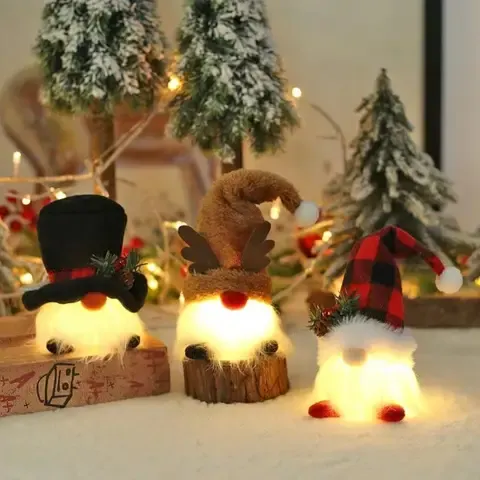 LED-Plüsch-Weihnachtsmann-Anhänger