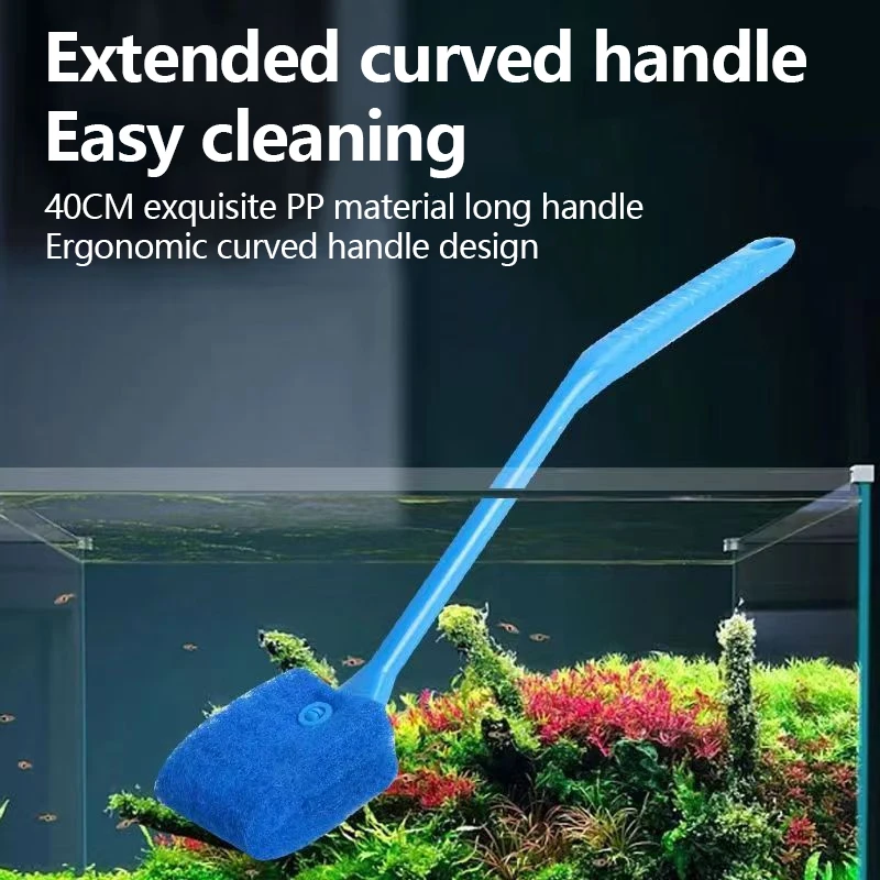 Aquarium Glasreinigungsbürste mit Algenschaber 2