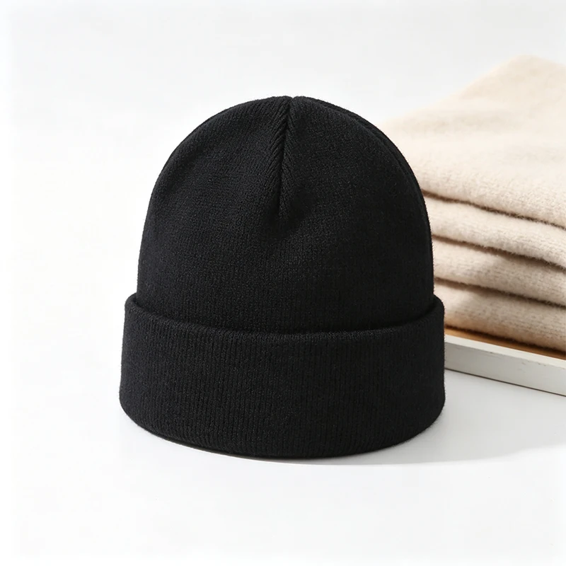 Unisex Winter-Strickmütze mit Umschlag 3