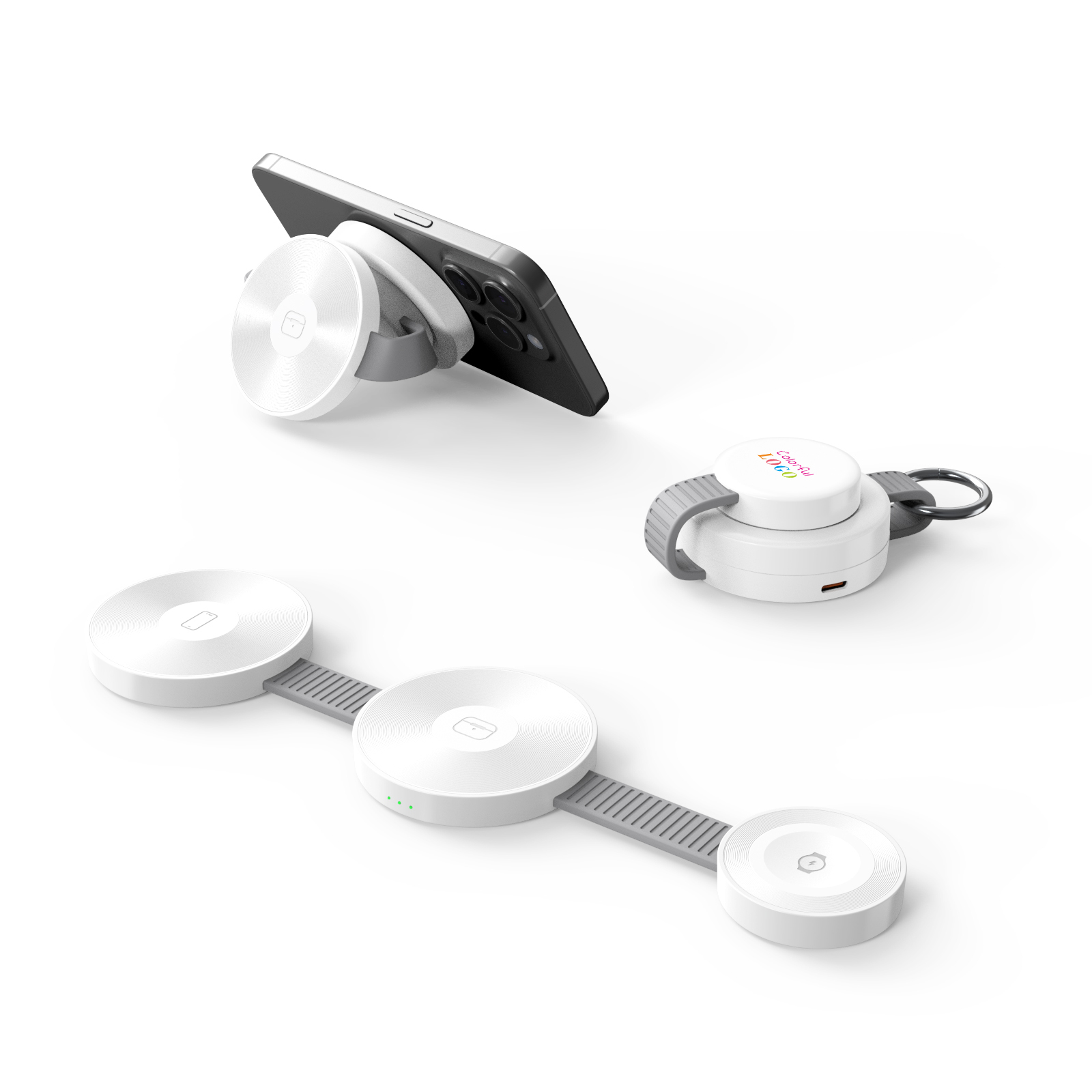 Tragbare 15W 3-in-1 Ladestation kabellos 4