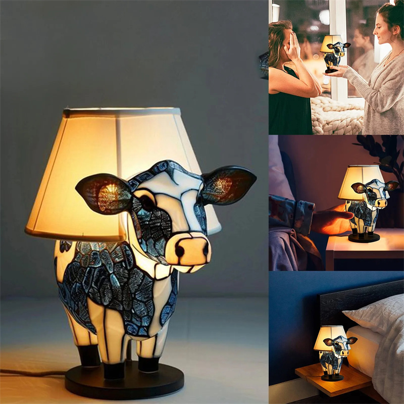 Kuh-Tischlampe