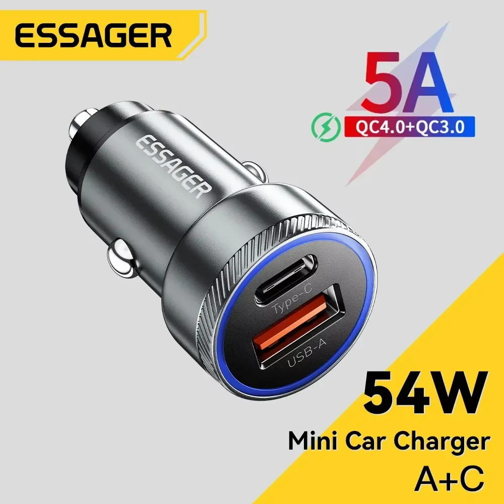 Schnelles 54-W-USB-C-Autoladegerät mit 5 A 2