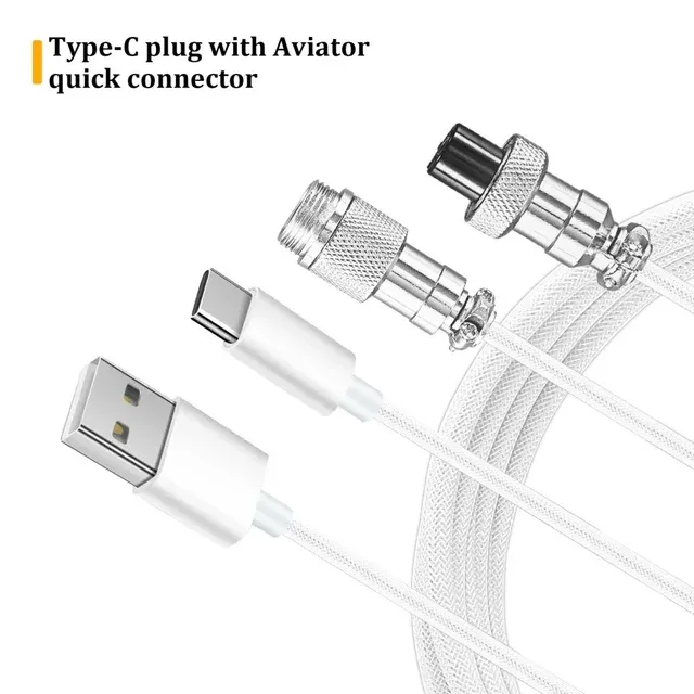 Spiralförmiges USB-C-Tastaturkabel für Gaming 3