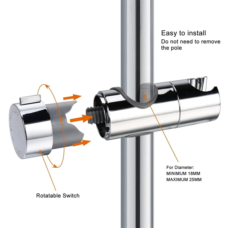 Verstellbare Duschkopfhalterung für Schiene 2