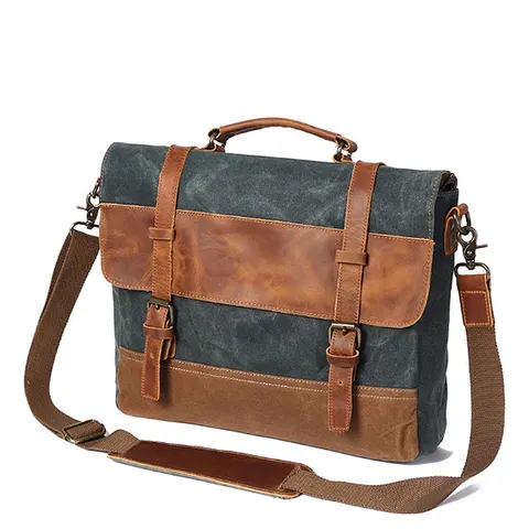 Canvas-Herrentasche mit Schultergurt