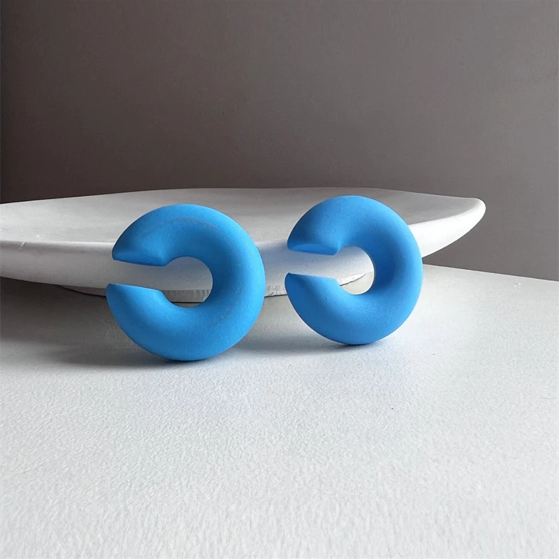 Runde Acryl-Clip-Ohrringe ohne Piercing 2