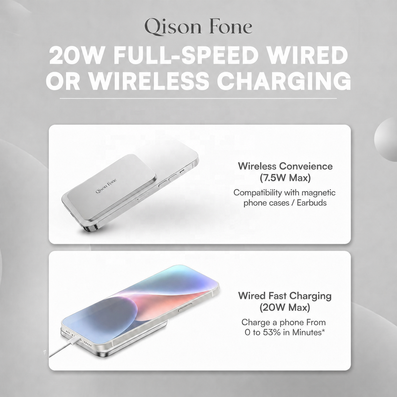 Ultraschlanke Mini-Powerbank 5000mAh mit Magnet