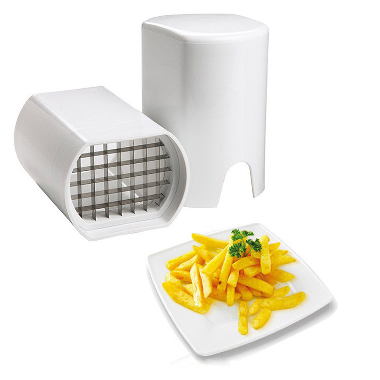 Edelstahl Gemüseschneider mit Pommes-Aufsatz 2