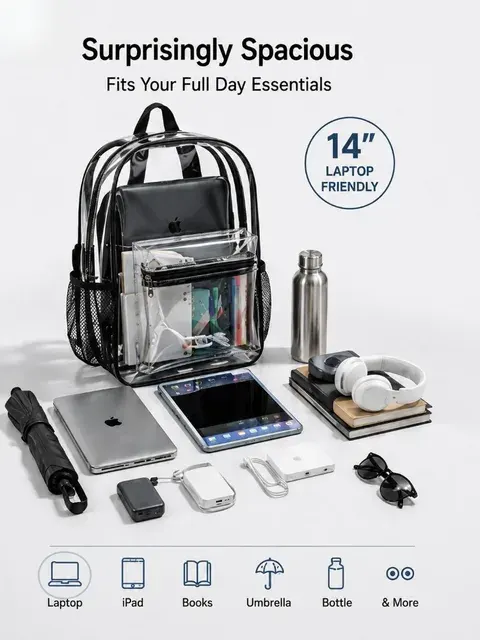Transparenter PVC-Rucksack 3