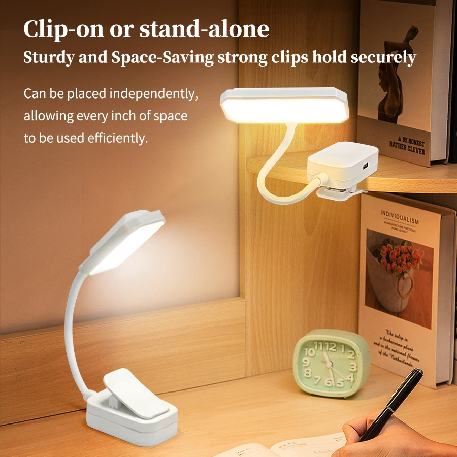 USB-Schreibtischlampe mit Clip, 3 Farben 2