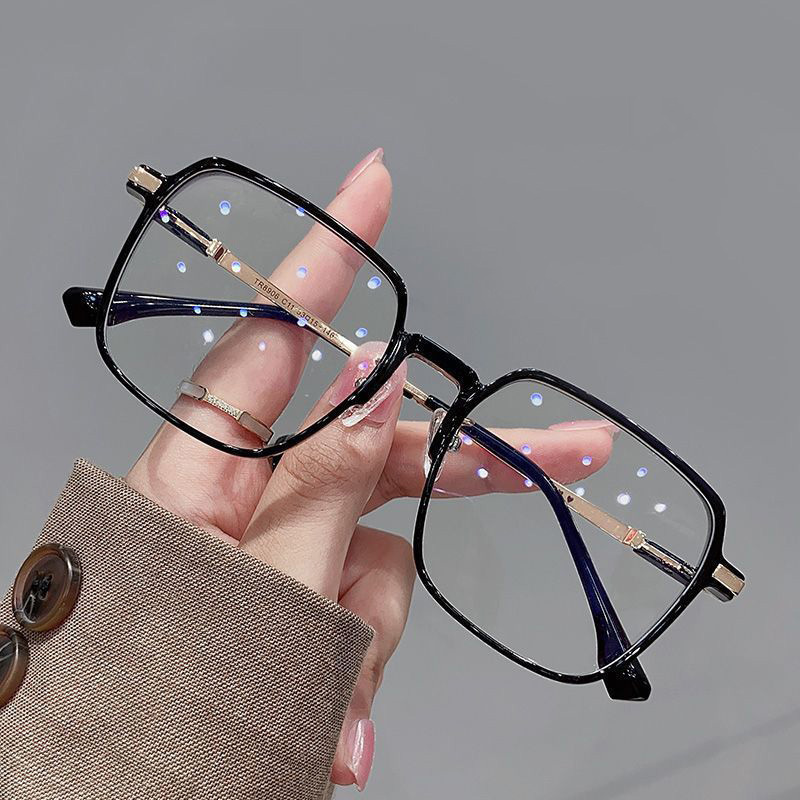 Retro-Blaulichtfilter-Brille mit Quadratrahmen 4