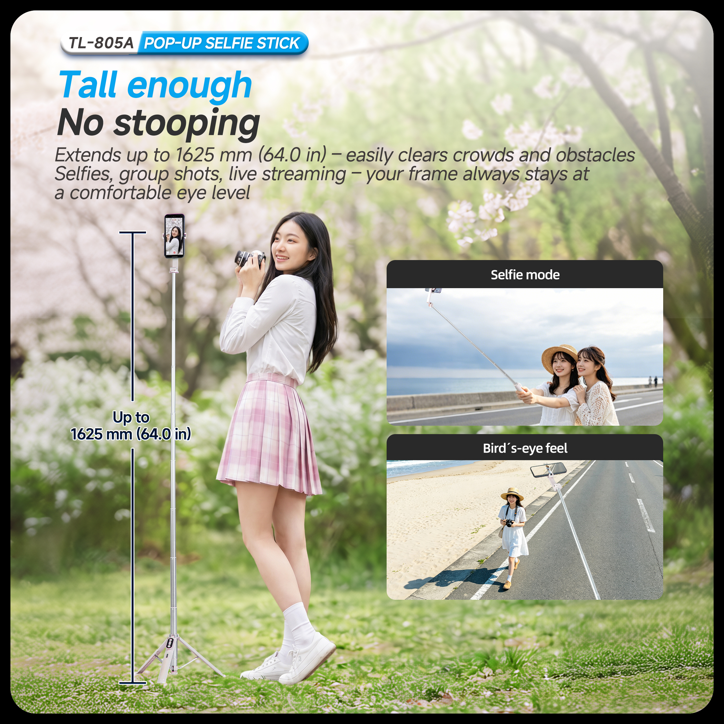 Stabiles Selfie-Stativ mit Fernbedienung 4