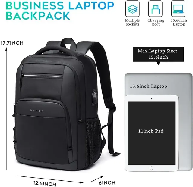 Wasserdichter 15,6-Zoll-Laptop-Rucksack für Herren 2